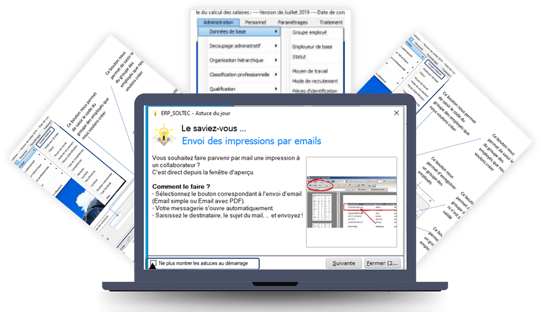 Captures interfaces LA PAIE : ERP_SOLTEC