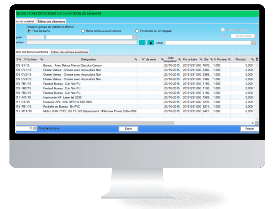 Capture interface COMPTAMAT